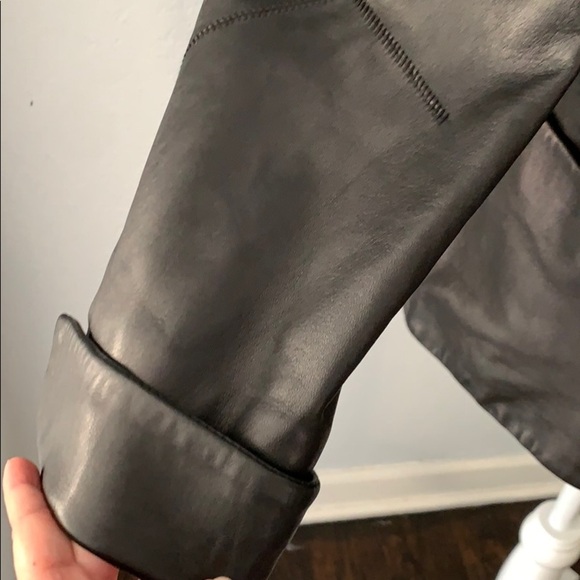 Pellino Genuine Italian Black Leather Jacket Sz M - Picture 7 of 11